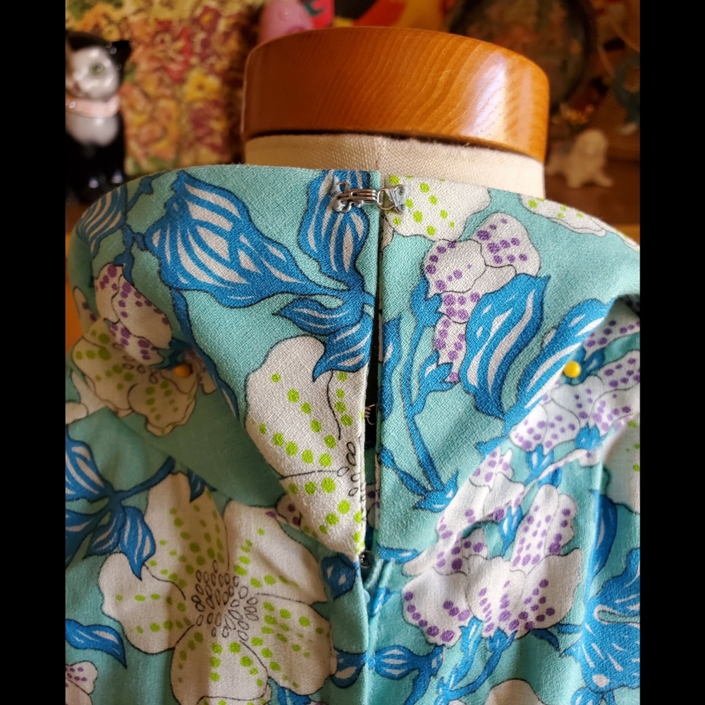 Vintage 60s Handmade Palazzo Empire Jumpsuit - Picture 5 of 9